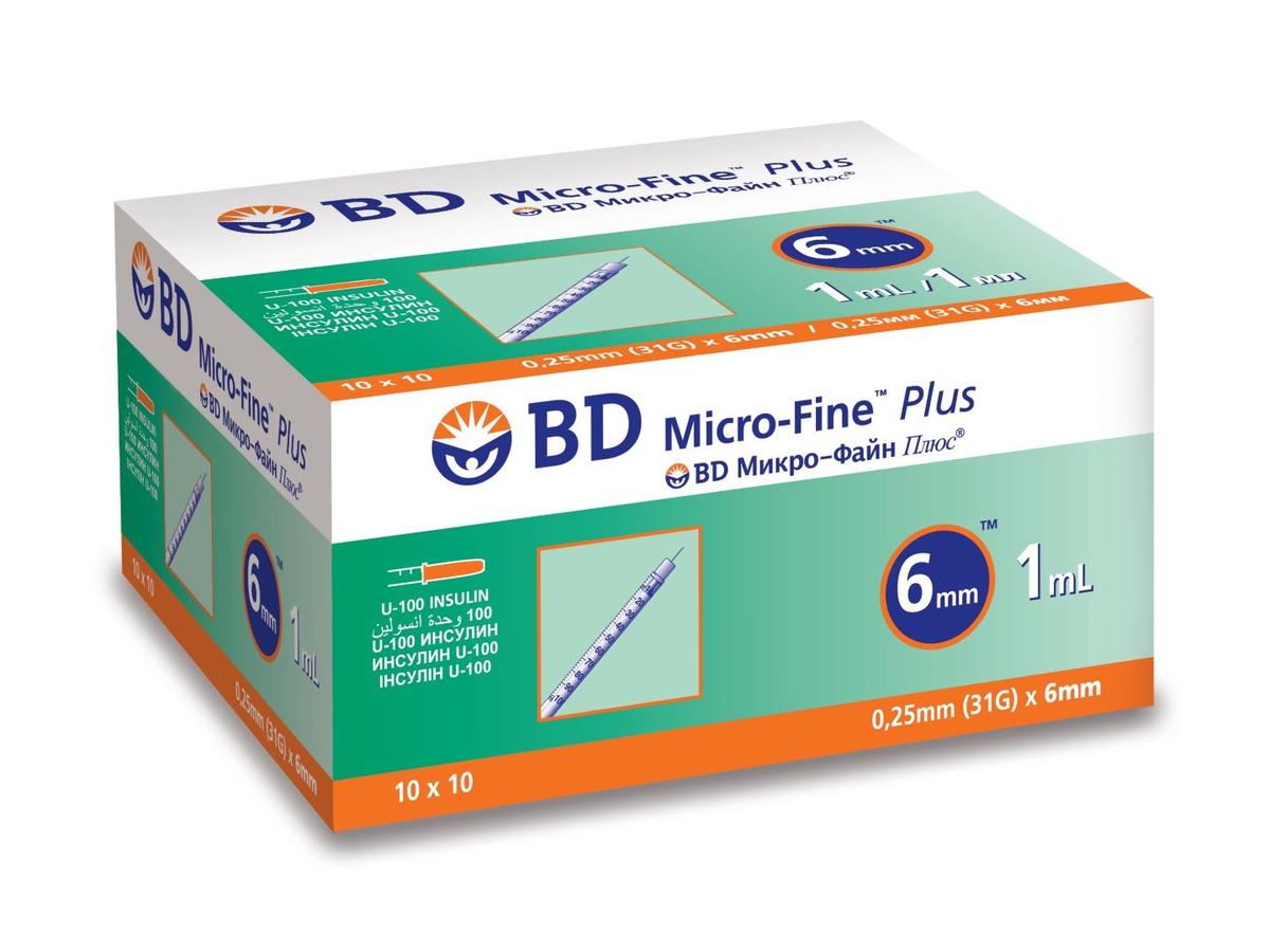 Bd Microfine Syr 1ml 6mm(31g) - 100