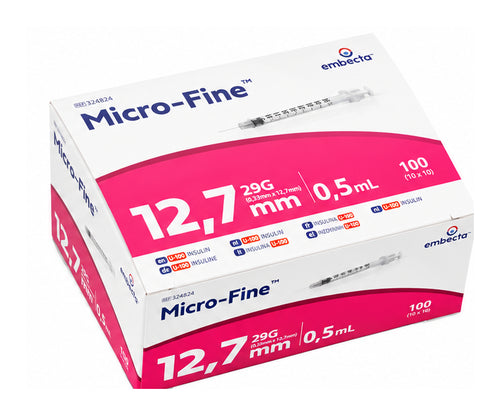 Microfine Syringe 0.5ml 12.7mm(30g) packet of 10