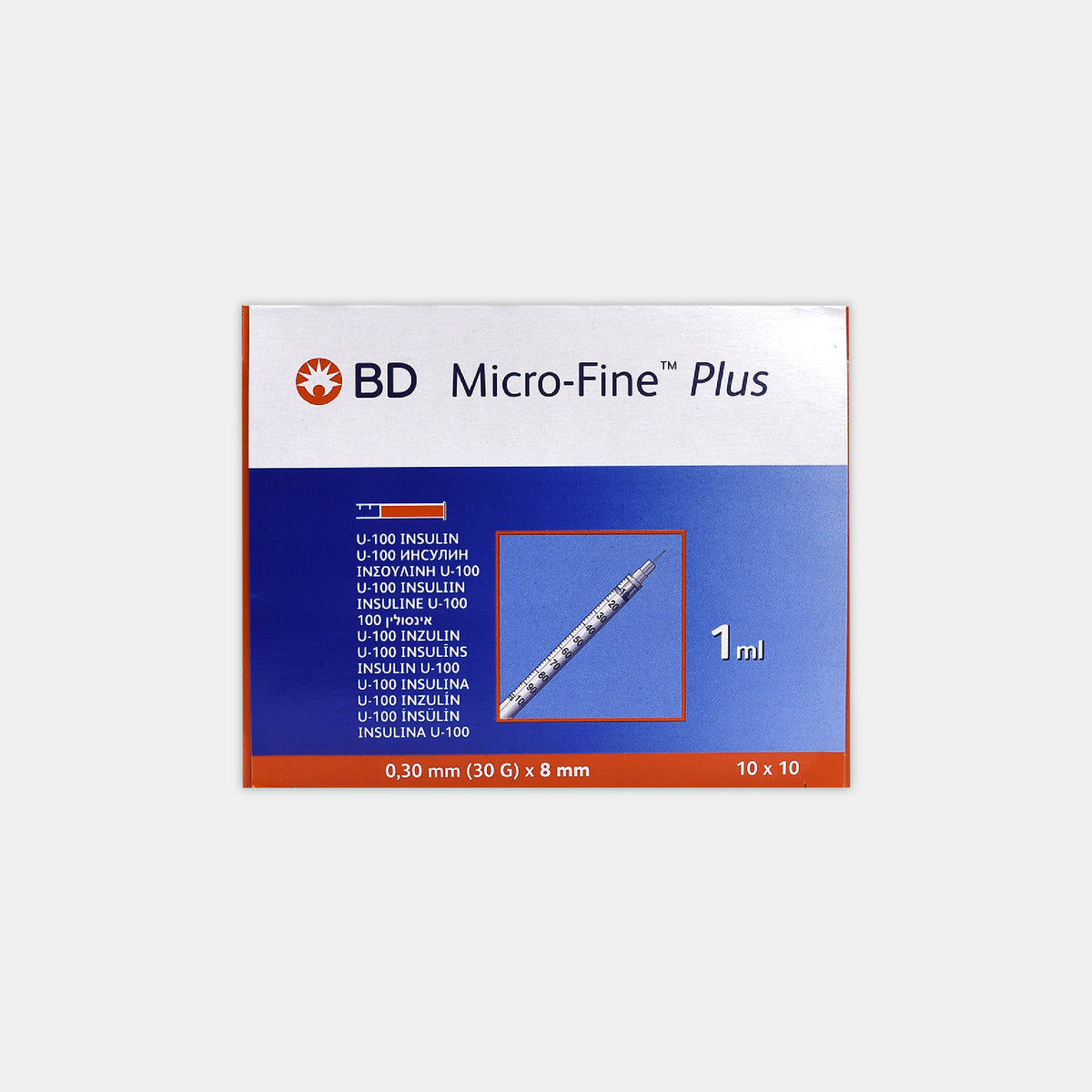 Microfine Syringe 1ml 8mm(30g) packet of 10